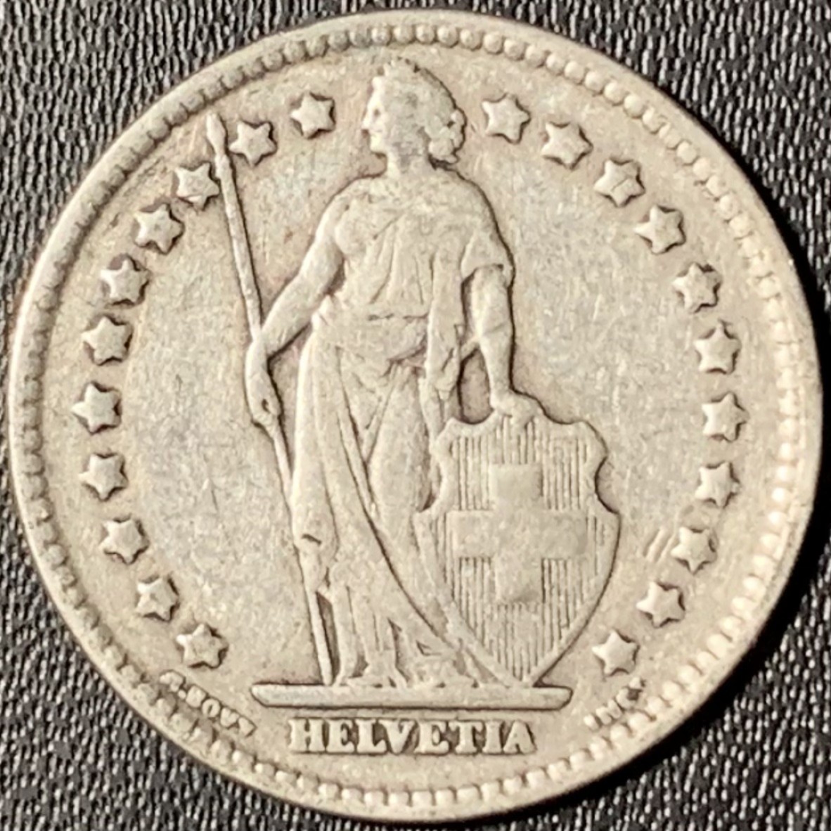 紫瑗钱币——第268期拍卖 瑞士 1914年 赫尔维蒂亚 1法郎 5克 0.835银