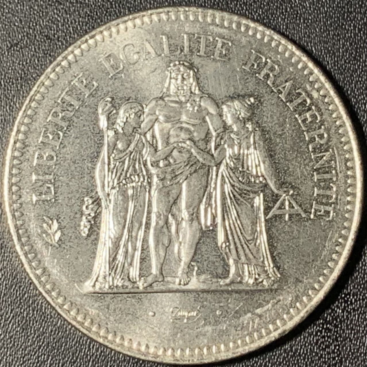 紫瑗钱币——第268期拍卖 法国 1976年 大力神 50法郎 30克 0.9银 UNC