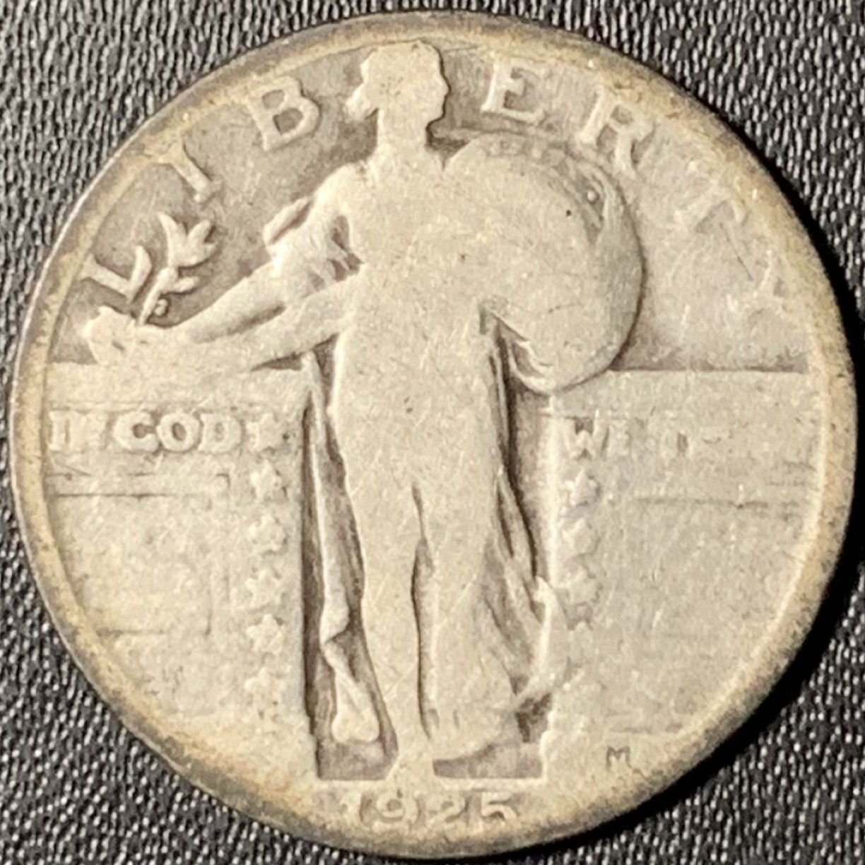 紫瑗钱币——第268期拍卖 美国 1925年 小飞鹰 25美分 6.25克 0.9银