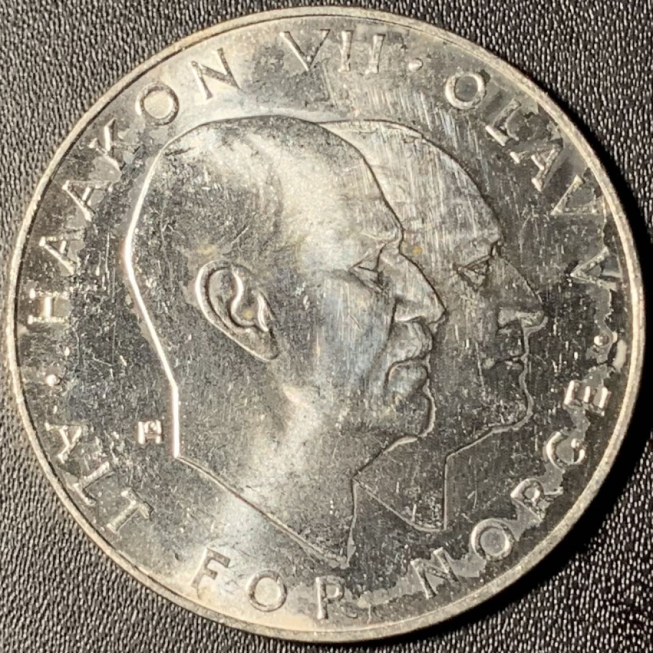 紫瑗钱币——第268期拍卖 挪威 1970年 二战胜利25周年 25克朗 29克 0.875银 UNC