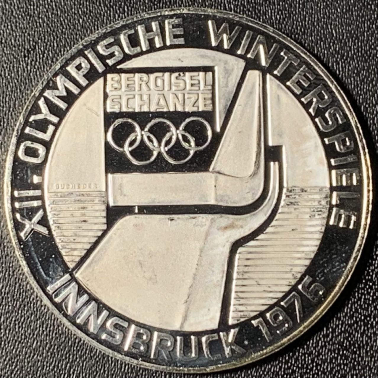 紫瑗钱币——第268期拍卖 奥地利 1976年 因斯布鲁克冬奥运 会标 100先令 24克 0.64银 精制