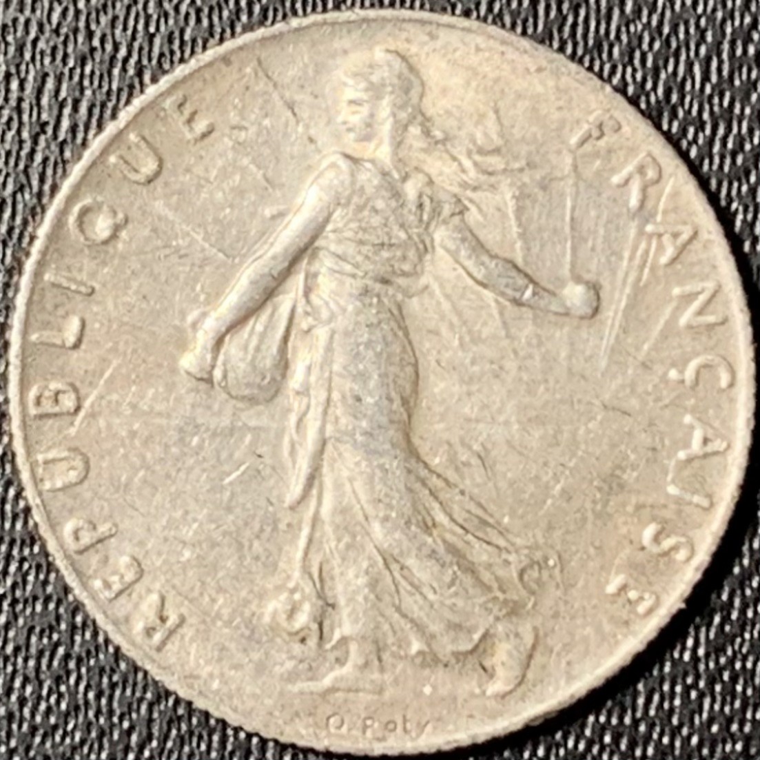 紫瑗钱币——第268期拍卖 法国 1917年 播种女神 50分 2.5克 0.835银