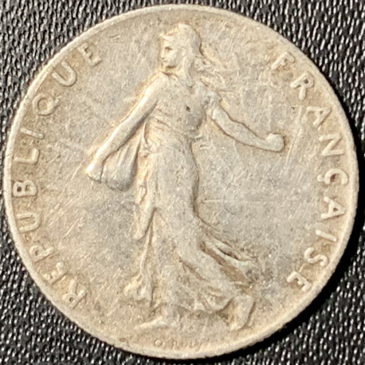 紫瑗钱币——第268期拍卖 法国 1913年 播种女神 50分 2.5克 0.835银