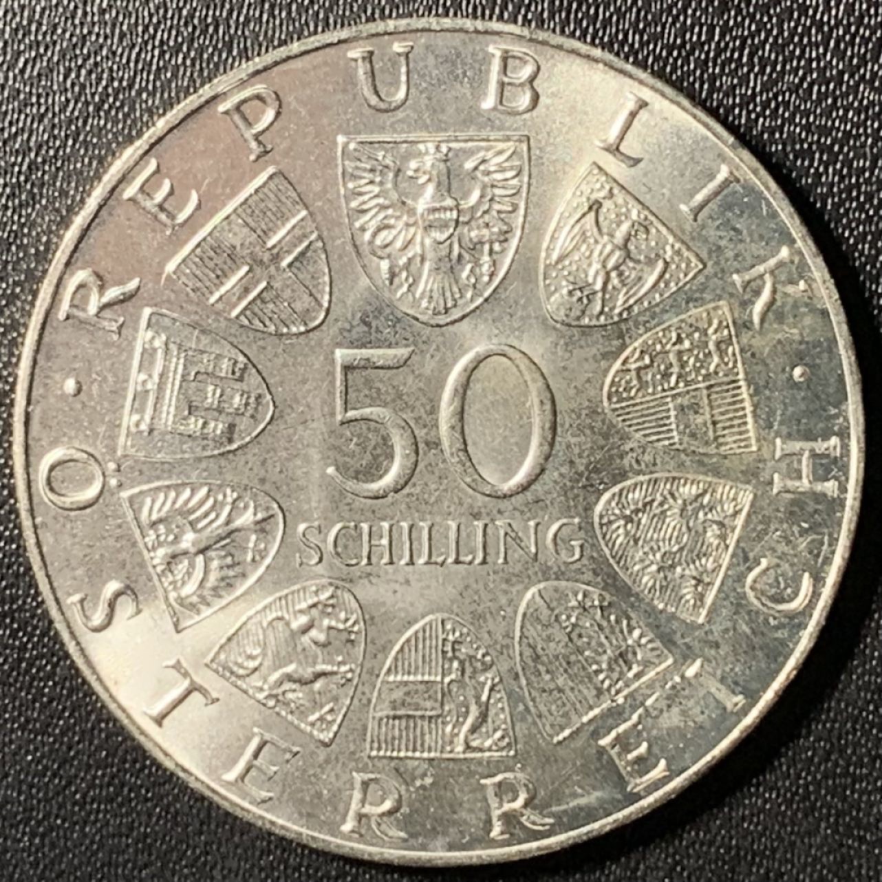 紫瑗钱币——第285期拍卖 奥地利 1972年 农业研究所成立100周年纪念 50先令 20克 0.9银 UNC