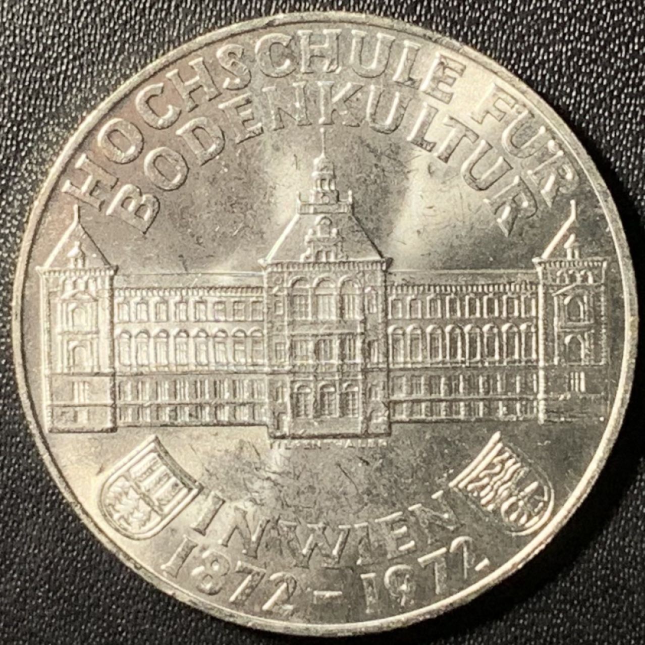 紫瑗钱币——第285期拍卖 奥地利 1972年 农业研究所成立100周年纪念 50先令 20克 0.9银 UNC