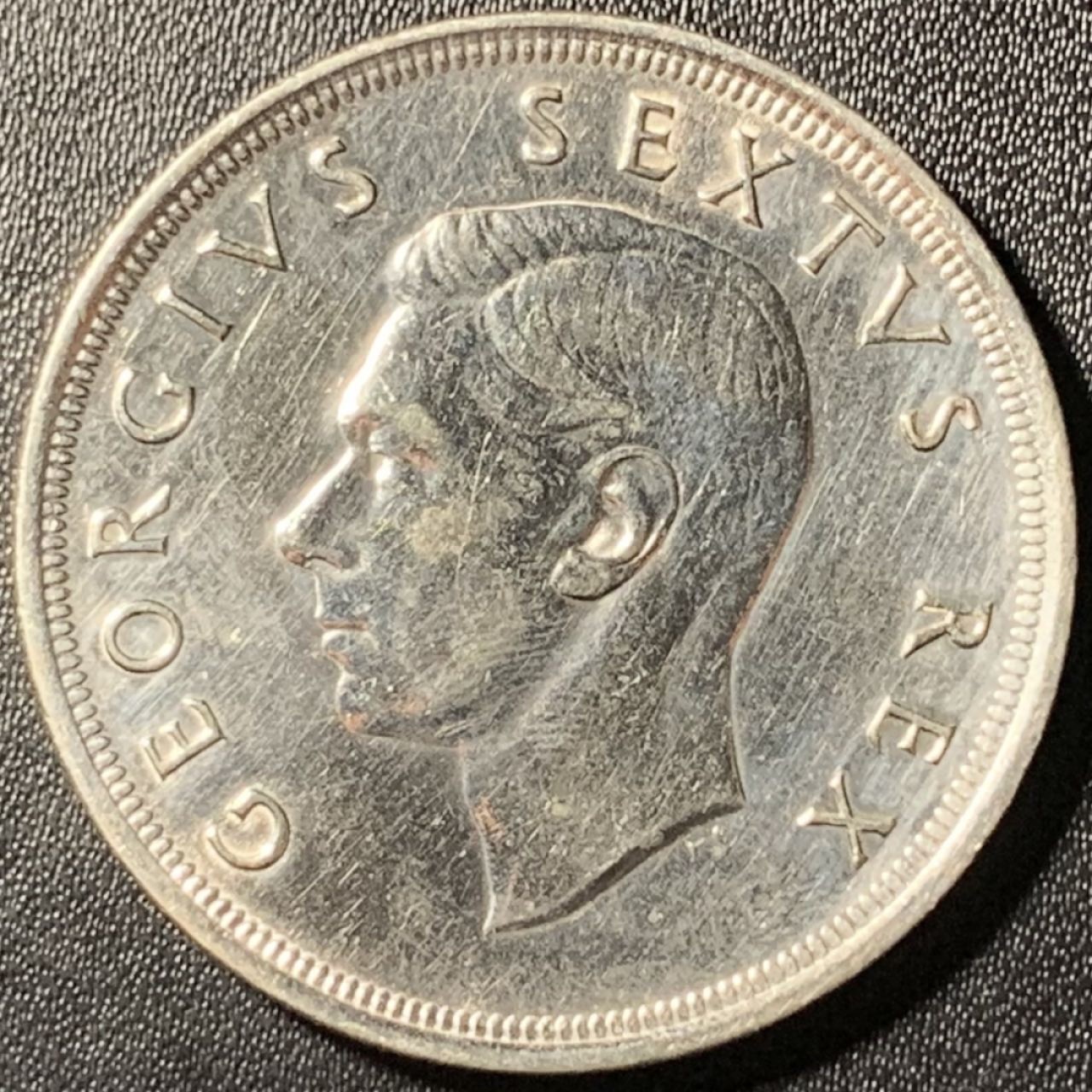 紫瑗钱币——第267期拍卖 南非 1949年 乔治六世 羚羊 5先令 28.28克 0.8银