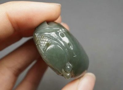 玉石翡翠玛瑙｜拍卖专场 和田玉精工鱼篓挂件/香插