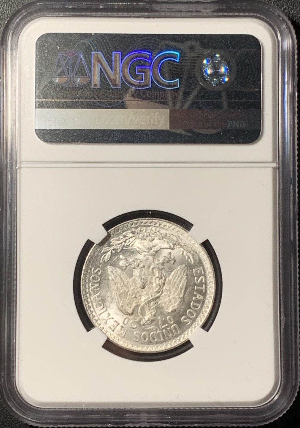 紫瑗钱币——第268期拍卖 墨西哥 1945年 M版 鹰洋 50分 银币 NGC MS65