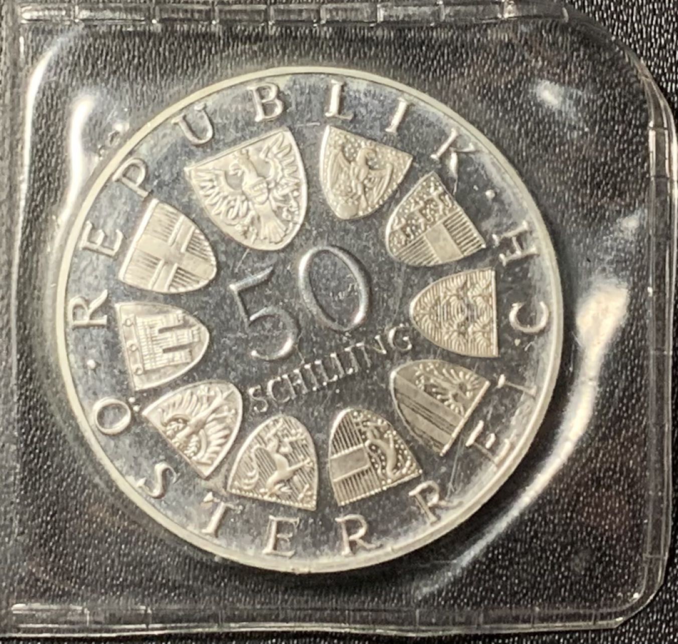 紫瑗钱币——第268期拍卖 奥地利 1974年 广播系统成立50周年 20先令 20克 0.64银 精制 原封