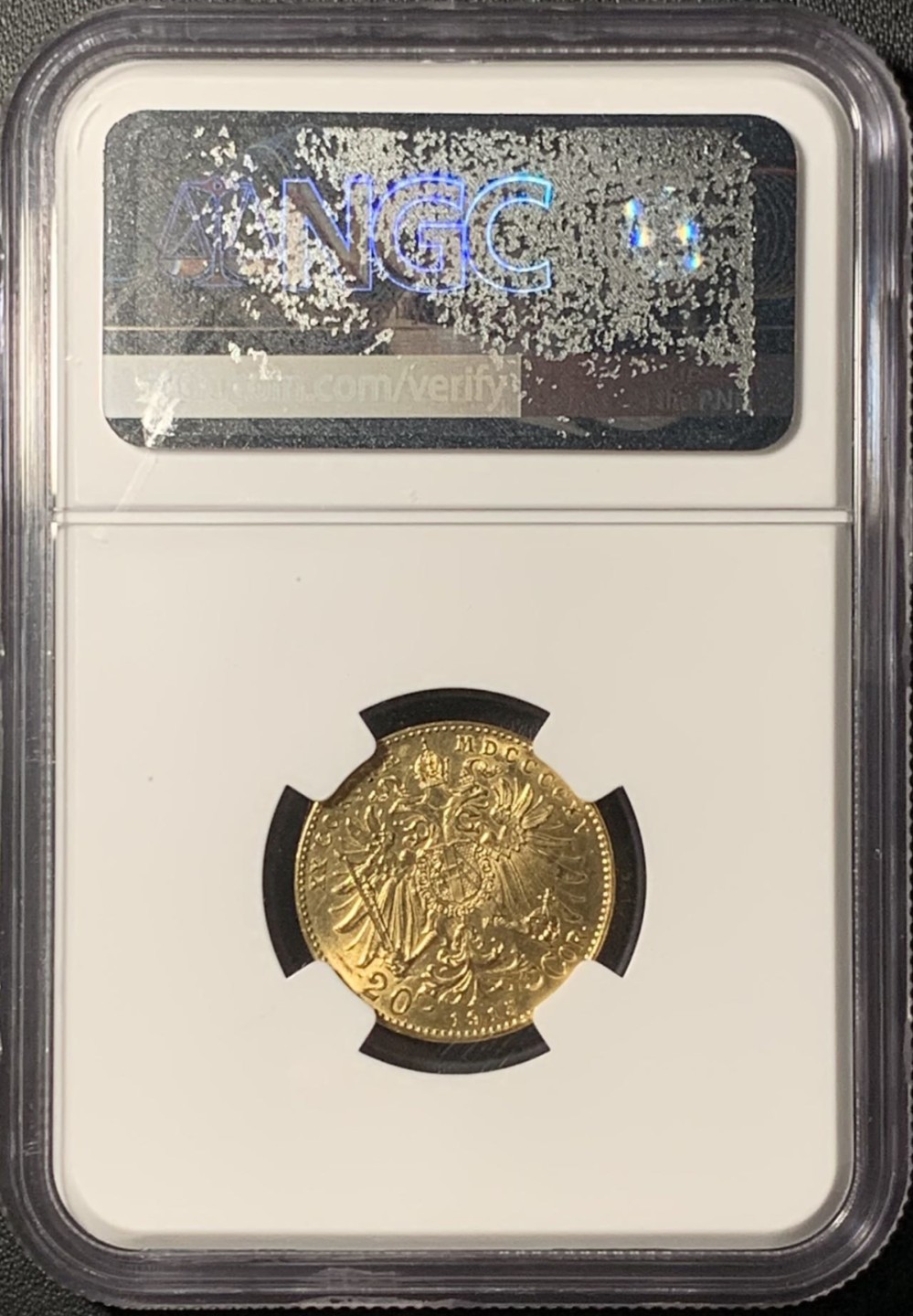 紫瑗钱币——第285期拍卖 奥地利 1915年 弗朗茨·约瑟夫二世 20克朗 金币 NGC MS62