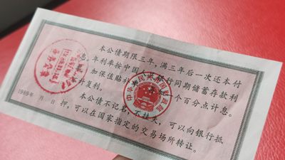 裸币专场 1989年公债  贰拾元 版新有折 33-3359813863