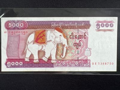 泡泡堂微拍第146幕硬币、纸币捡漏可累计专场👿👿，累计满二十元包邮，接受代拍业务 - 缅甸5000缅元