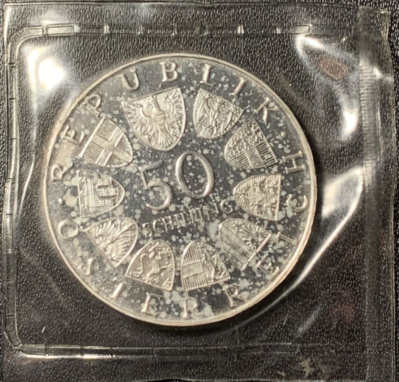 紫瑗钱币——第268期拍卖 奥地利 1972年 农业研究所成立100周年纪念 50先令 20克 0.9银 精制 原封