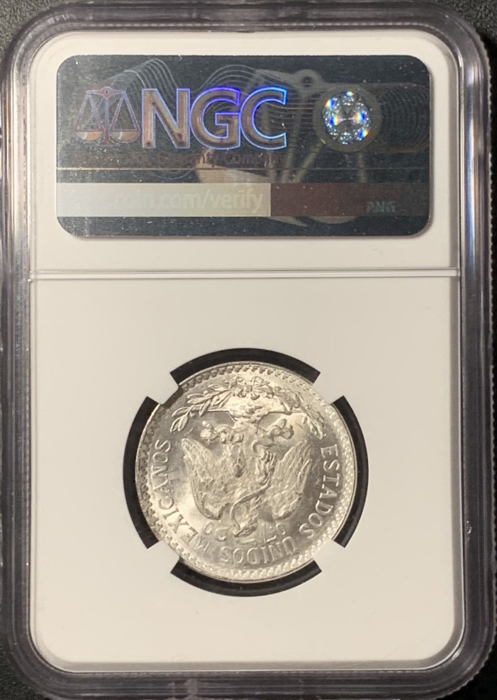 紫瑗钱币——第268期拍卖 墨西哥 1944年 M版 鹰洋 50分 银币 NGC MS64