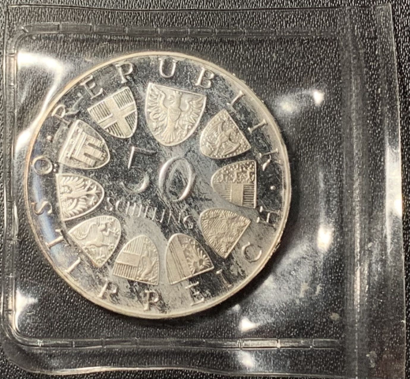 紫瑗钱币——第268期拍卖 奥地利 1974年 奥地利武装部队125周年 50先令 20克 0.64银 精制 原封