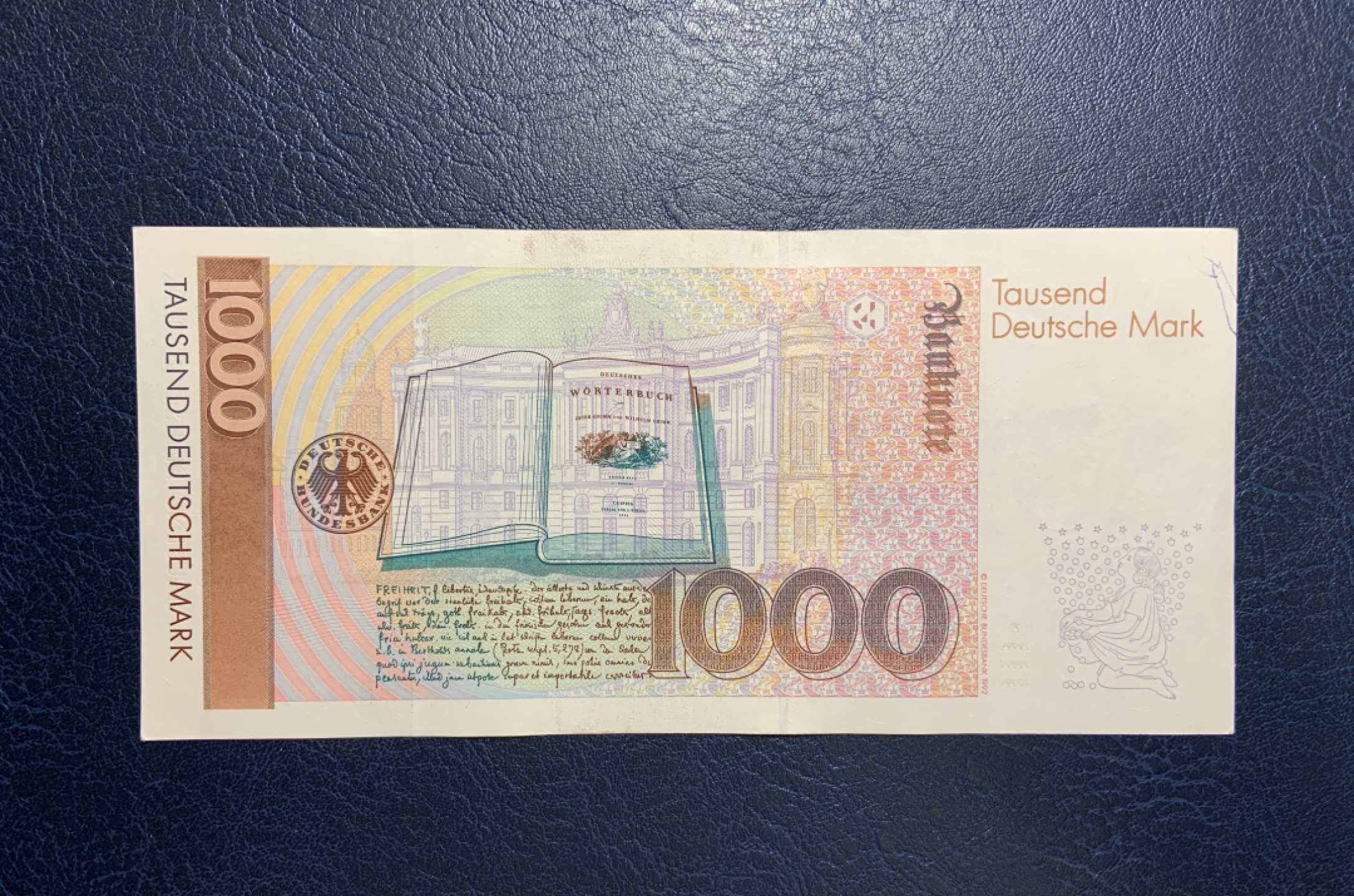 收藏联盟Quantum Auction 第257期拍卖  德国联邦1991年1000马克   非全新 品相如图 AA冠 童话大师格林兄弟 
