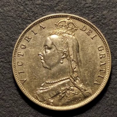 0起1加-纯粹捡漏拍-191银币套币场 - 英国1887年维多利亚高冠半克朗银币