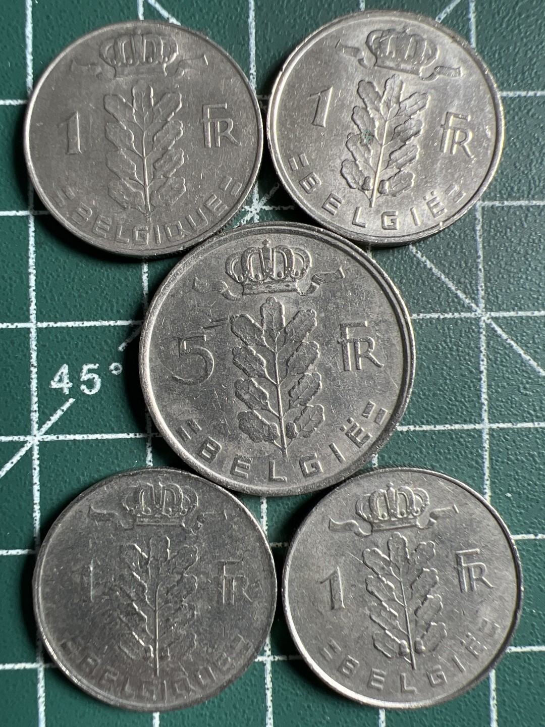 泡泡堂第306期  世界硬币 （无押金，捡漏，全场20包邮，偏远地区除外，接收代拍业务） 比利时五枚