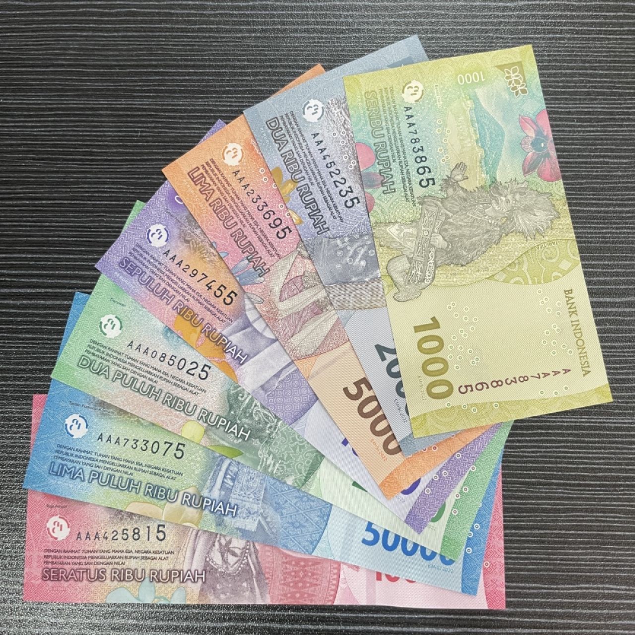 新版首发冠AAA印度尼西亚全套7张（现货/包邮） 全套尾同5号码如图