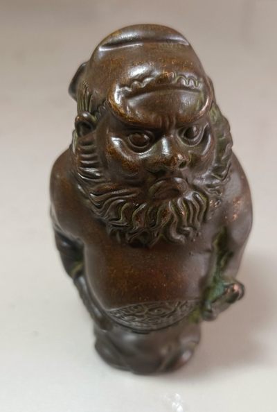 玉器，邮票，老照片 - 天师钟馗老皮壳茶艺摆件手把件高8.5厘米