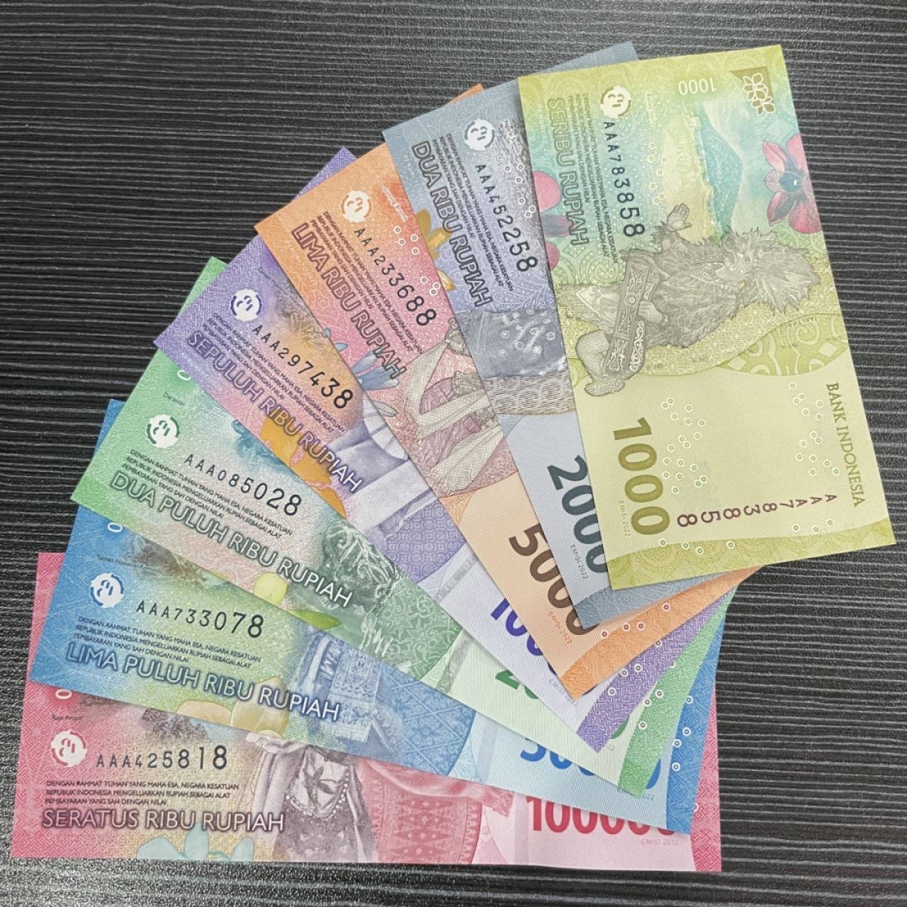 新版首发冠AAA印度尼西亚全套7张（现货/包邮） 全套尾同8号码如图