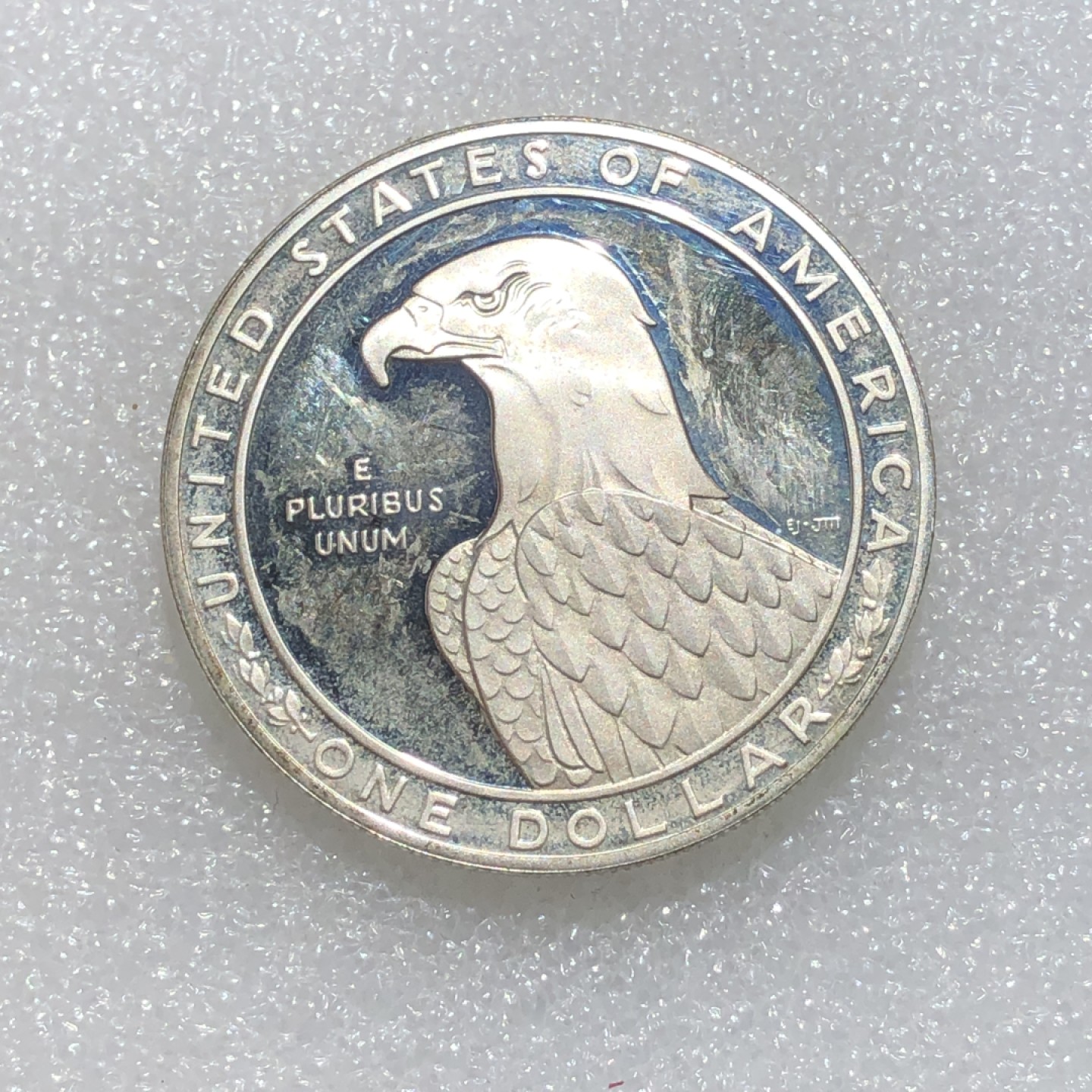 环球钱币第003场 90%银洛杉矶奥运会掷铁饼者银币