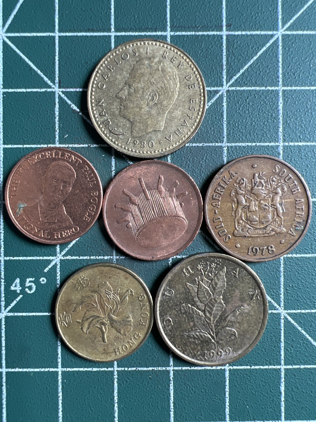 泡泡堂第306期  世界硬币 （无押金，捡漏，全场20包邮，偏远地区除外，接收代拍业务） 小铜币六枚