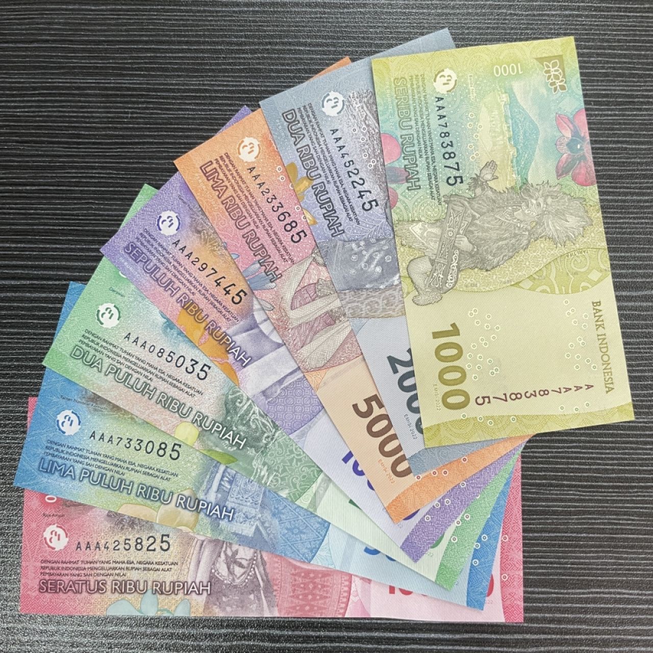 新版首发冠AAA印度尼西亚全套7张（现货/包邮） 全套尾同5号码如图