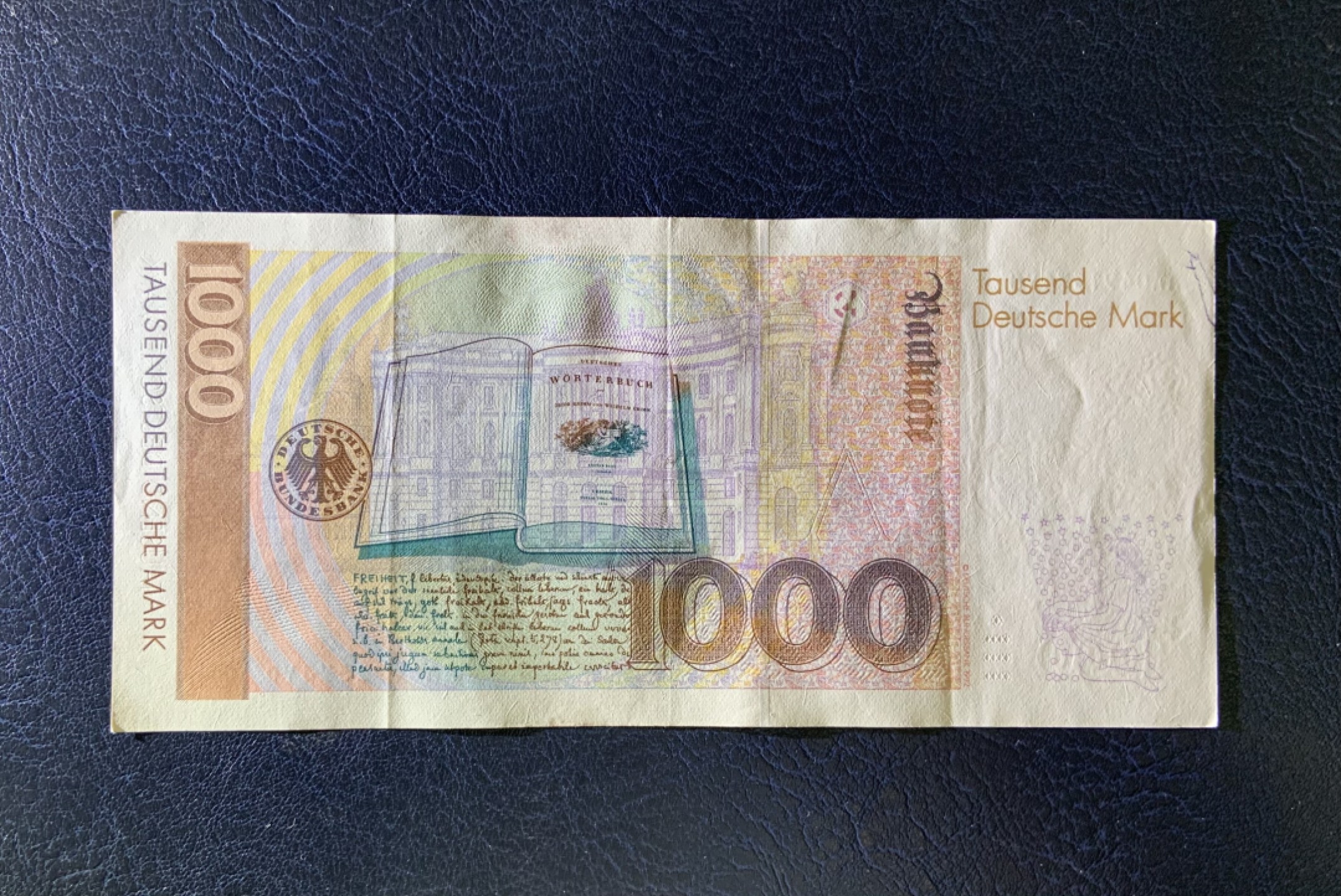 收藏联盟Quantum Auction 第257期拍卖  德国联邦1991年1000马克   非全新 品相如图 AA冠 童话大师格林兄弟 