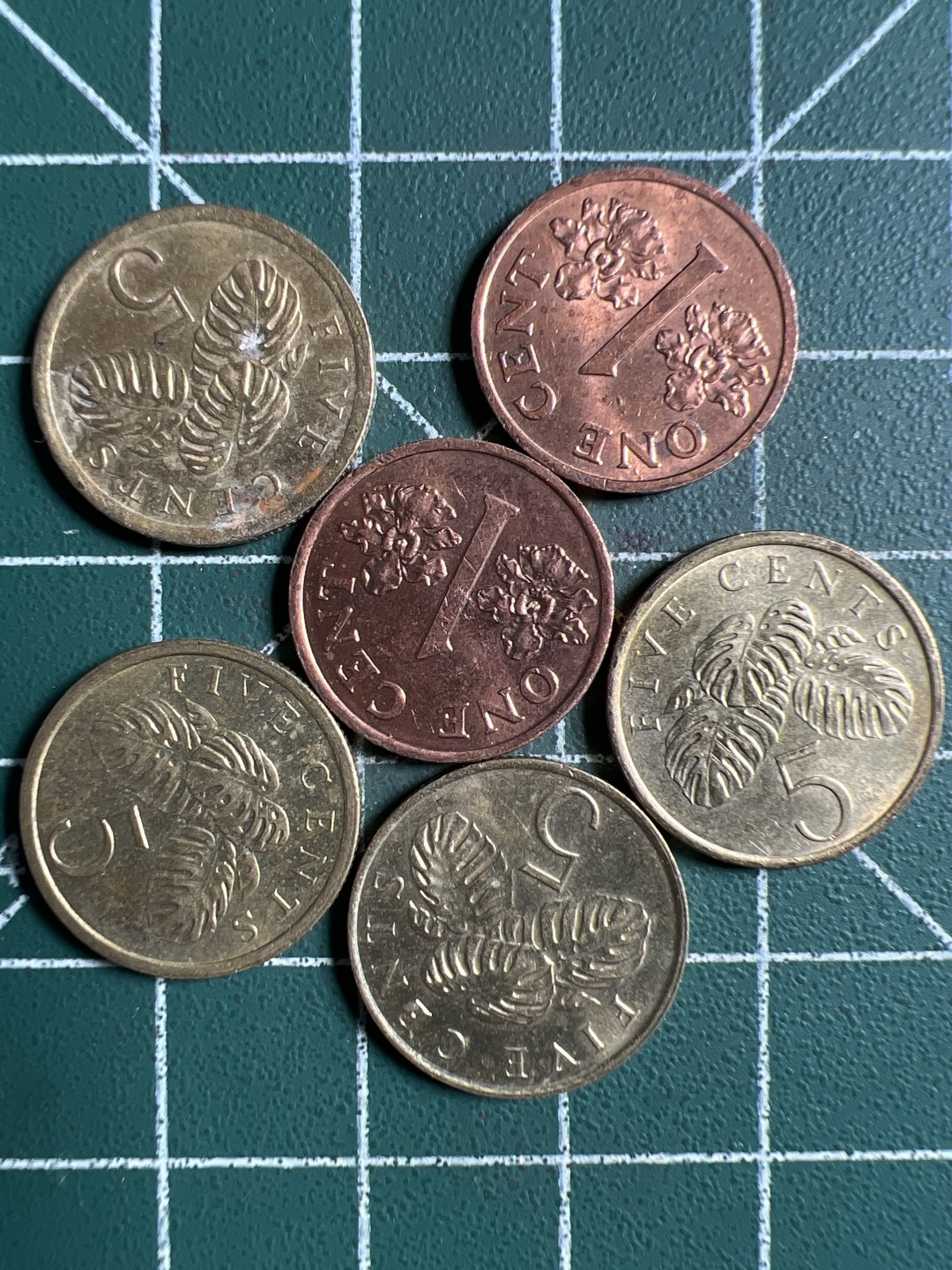 泡泡堂第306期  世界硬币 （无押金，捡漏，全场20包邮，偏远地区除外，接收代拍业务） 新加坡六枚