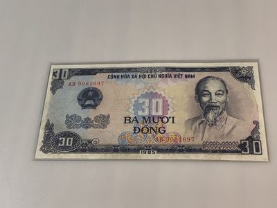 【三泉🏦Quan Se】拍卖第十三期⚖️ - 越南1985年30盾【有下水和裁切的痕迹】品相如图所示