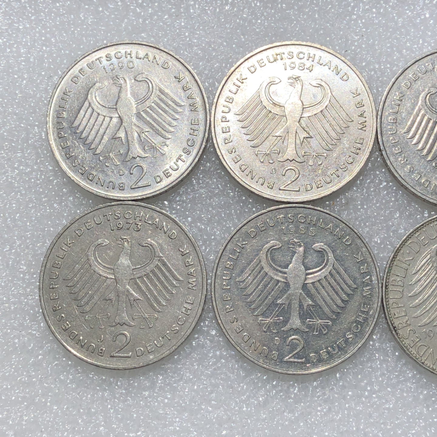 环球钱币第003场 德国人物2马克纪念币6枚