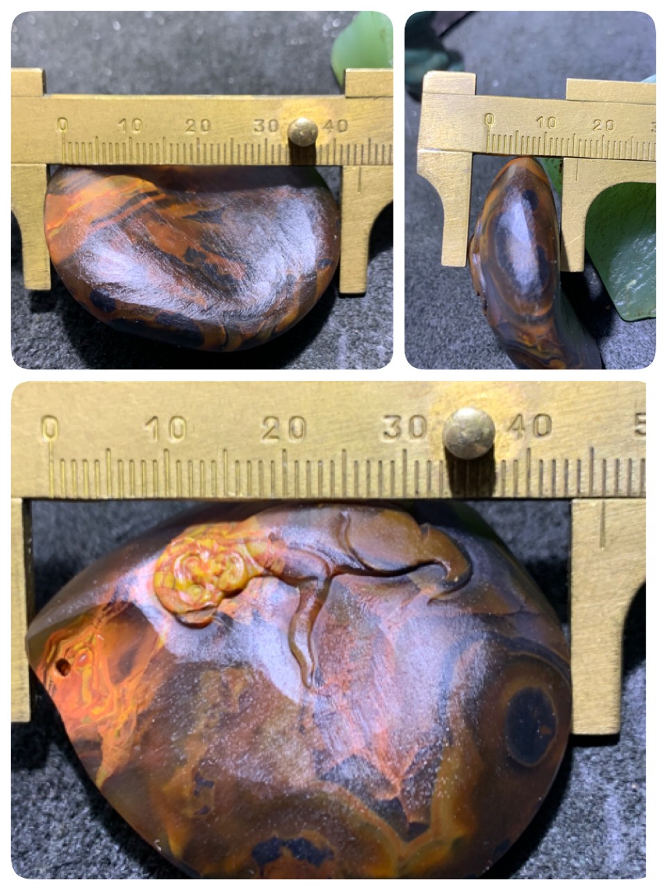 精美亚光高玉化战国红玛瑙手工雕刻灵猴献瑞把件（吊坠)一个，