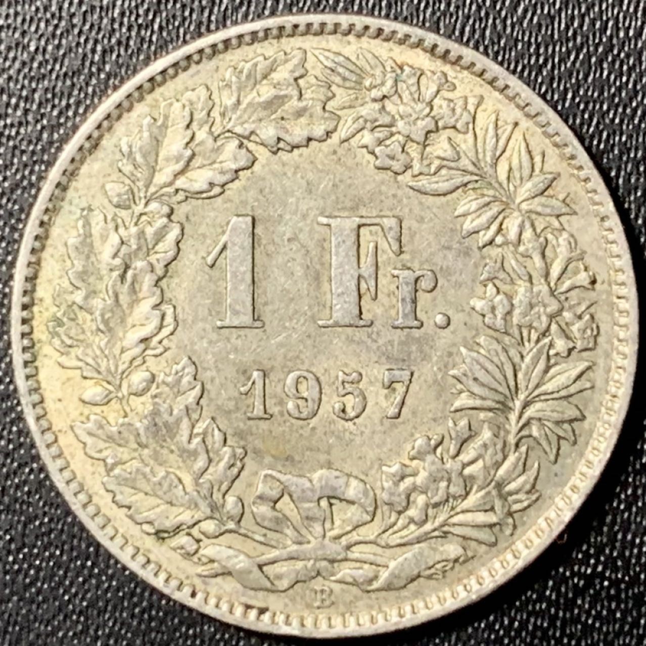 紫瑗钱币——第269期拍卖 瑞士 1957年 赫尔维蒂亚 1法郎 5克 0.835银