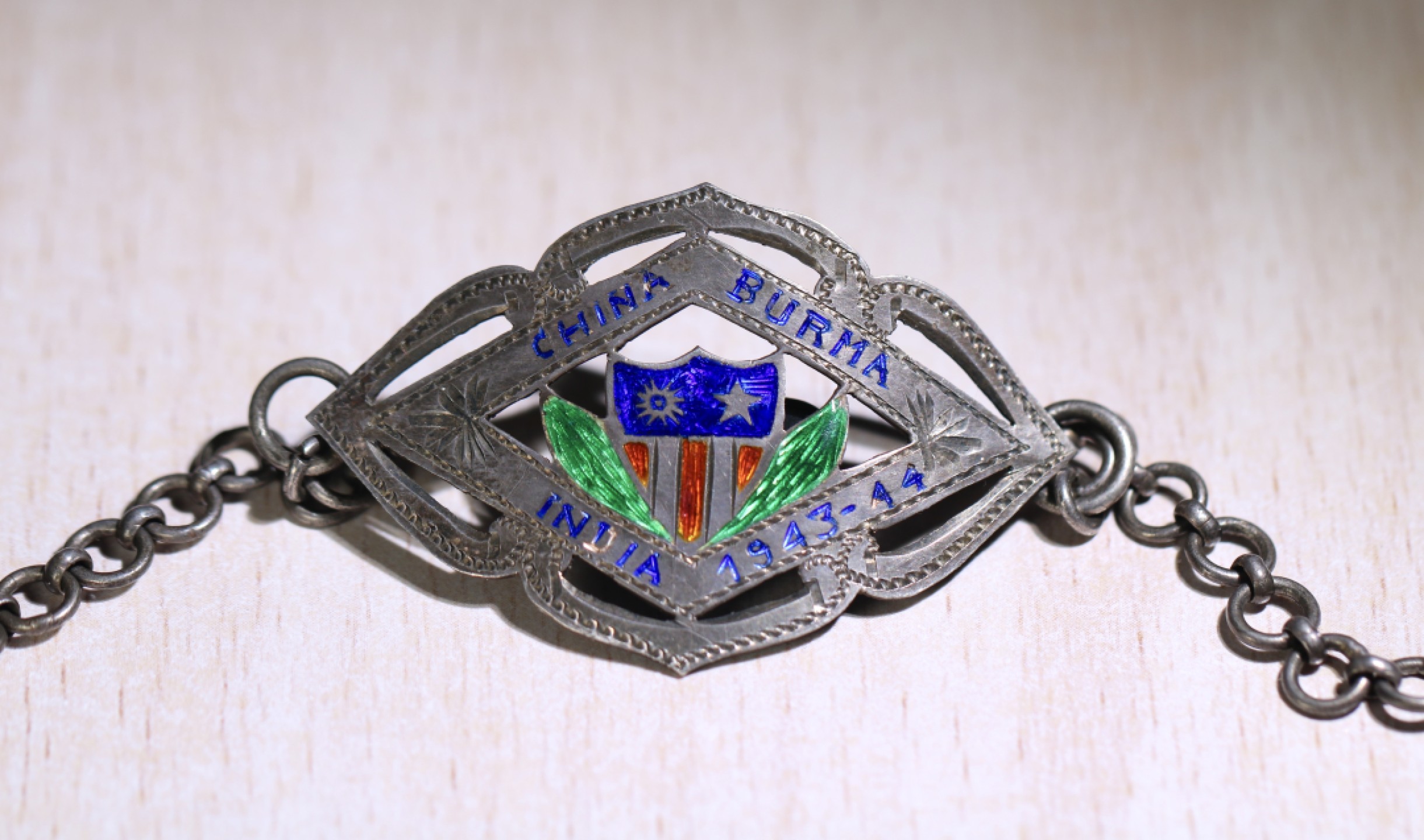 大猫徽章拍卖第223期 中缅印战区 CBI 银质手链