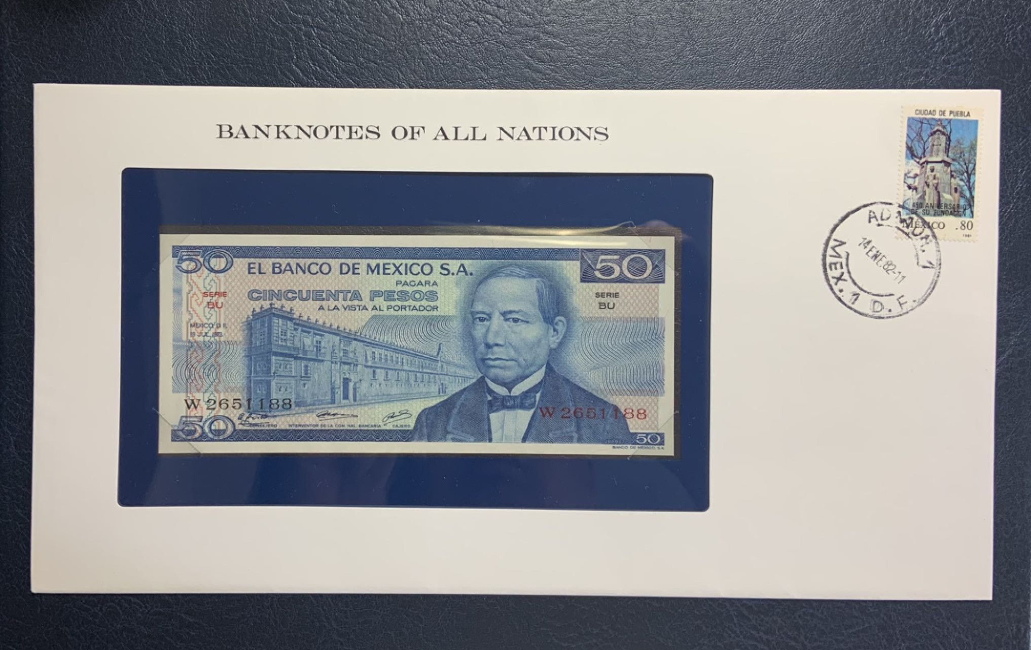 收藏联盟Quantum Auction 第257期拍卖  墨西哥1973年50比索和尼加拉瓜1969年1科罗巴富兰克林邮币封 品相UNC