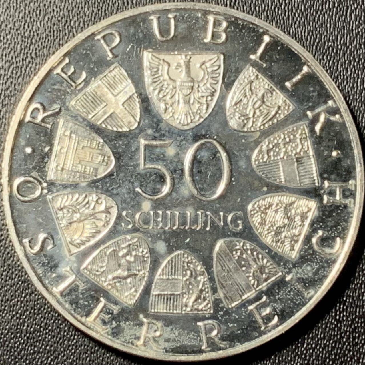 紫瑗钱币——第326期拍卖 奥地利 1970年 总统卡尔蕾纳 诞辰100周年 50先令 20克 0.9银 精制