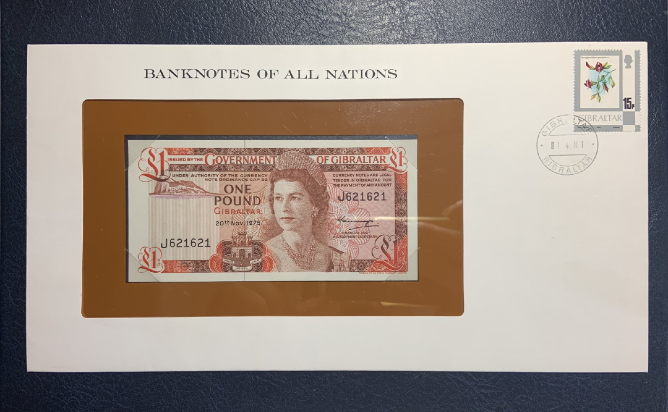 收藏联盟Quantum Auction 第257期拍卖  直布罗陀1975年1镑富兰克林邮币封 品相UNC