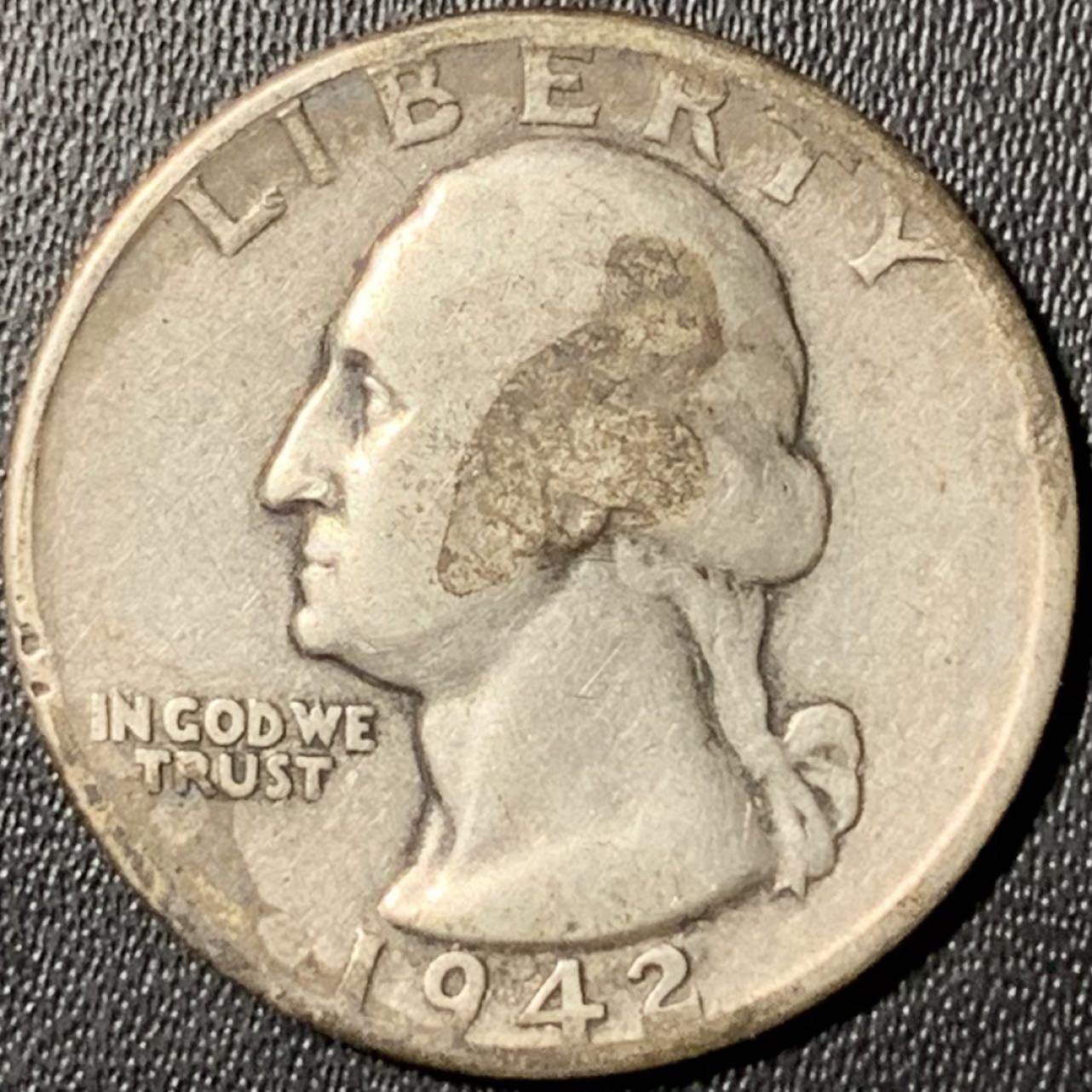 紫瑗钱币——第269期拍卖 美国 1942年 华盛顿 25美分 6.25克 0.9银