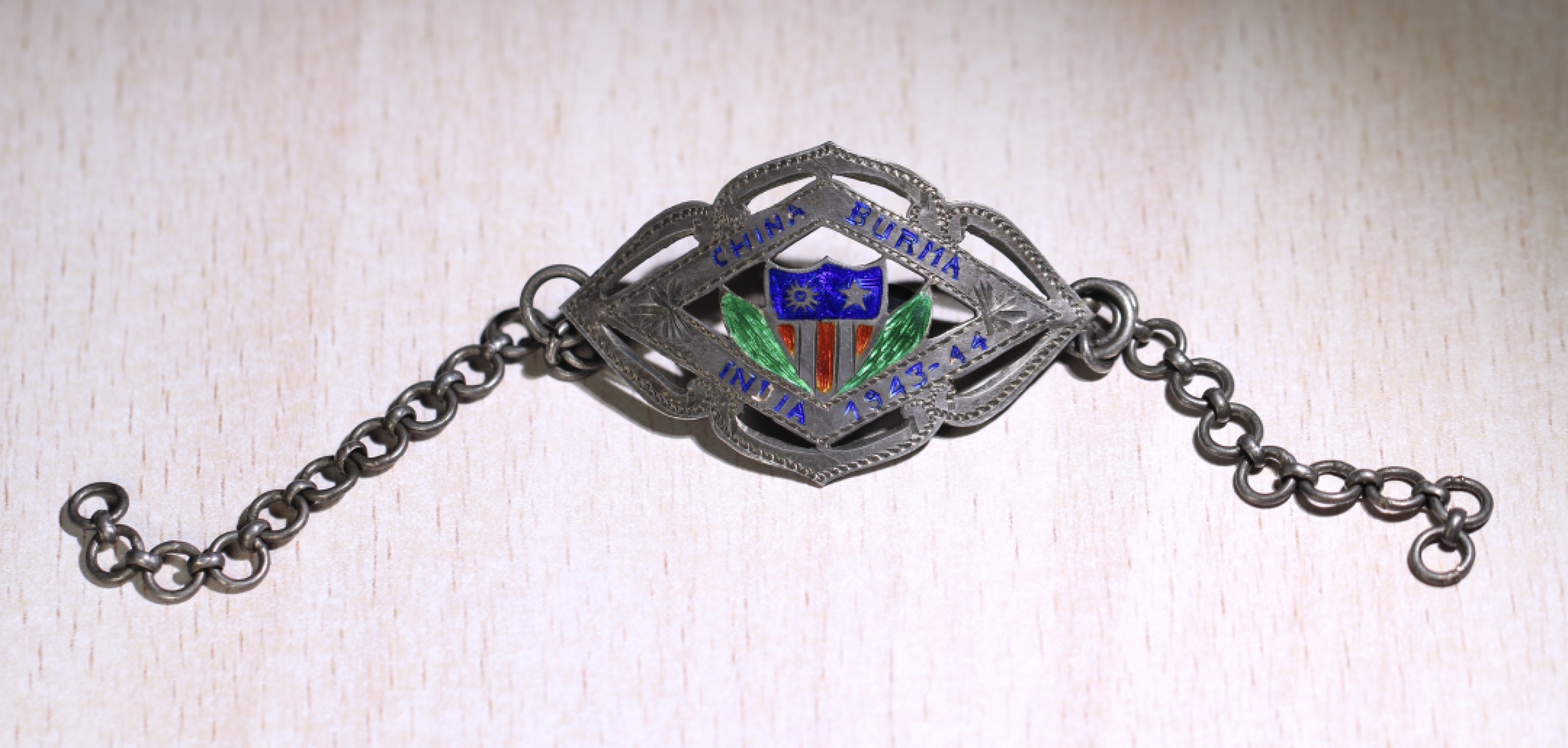 大猫徽章拍卖第223期 中缅印战区 CBI 银质手链