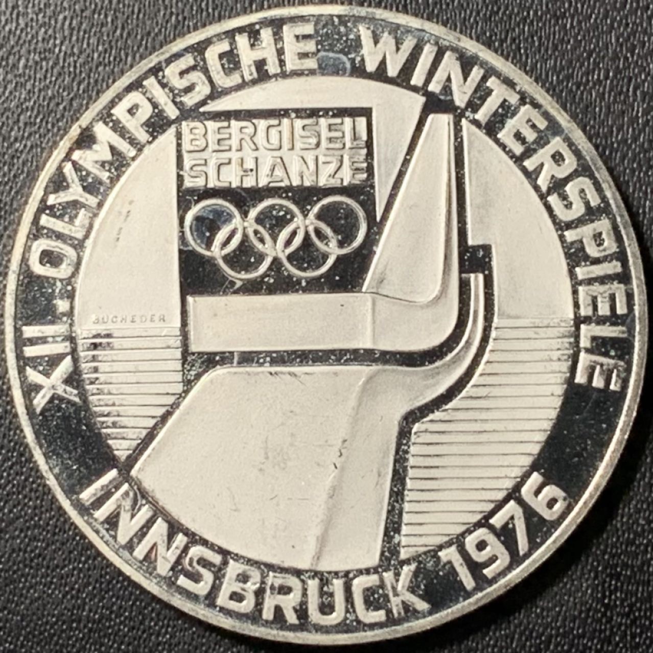 紫瑗钱币——第326期拍卖 奥地利 1976年 因斯布鲁克冬奥运 会标 100先令 24克 0.64银 精制