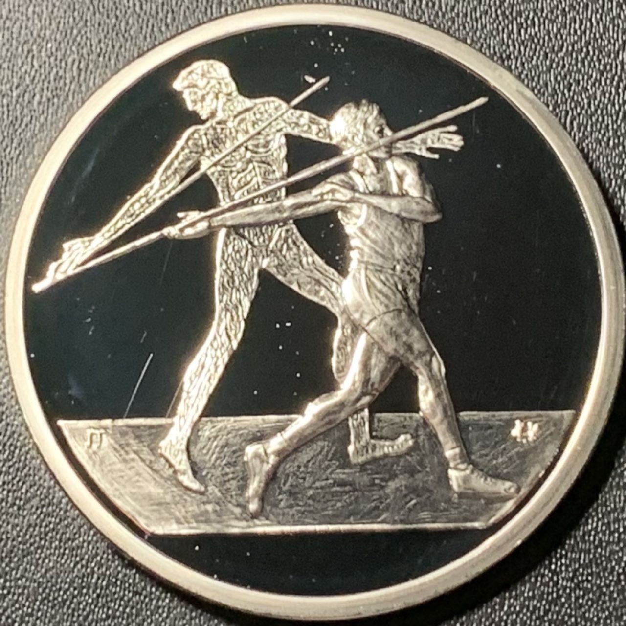 紫瑗钱币——第269期拍卖 希腊 2003年 雅典奥运会 古代与现代标枪 10欧元 34克 0.925银 精制