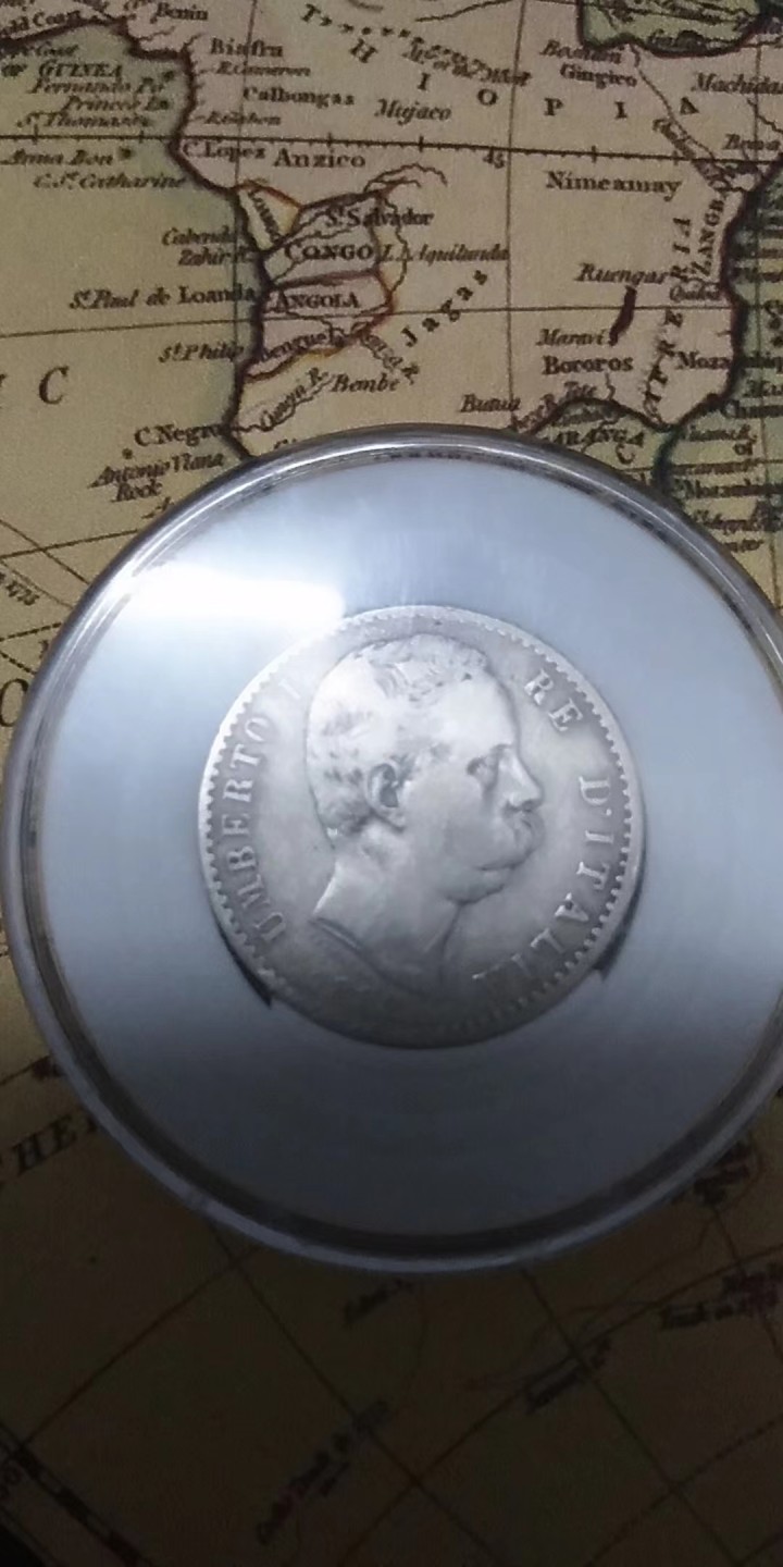 欢迎来【希罗维】：第1场，幸运星期三银币金币场 意大利翁贝托2里拉.银币，9.8克，83.5%银