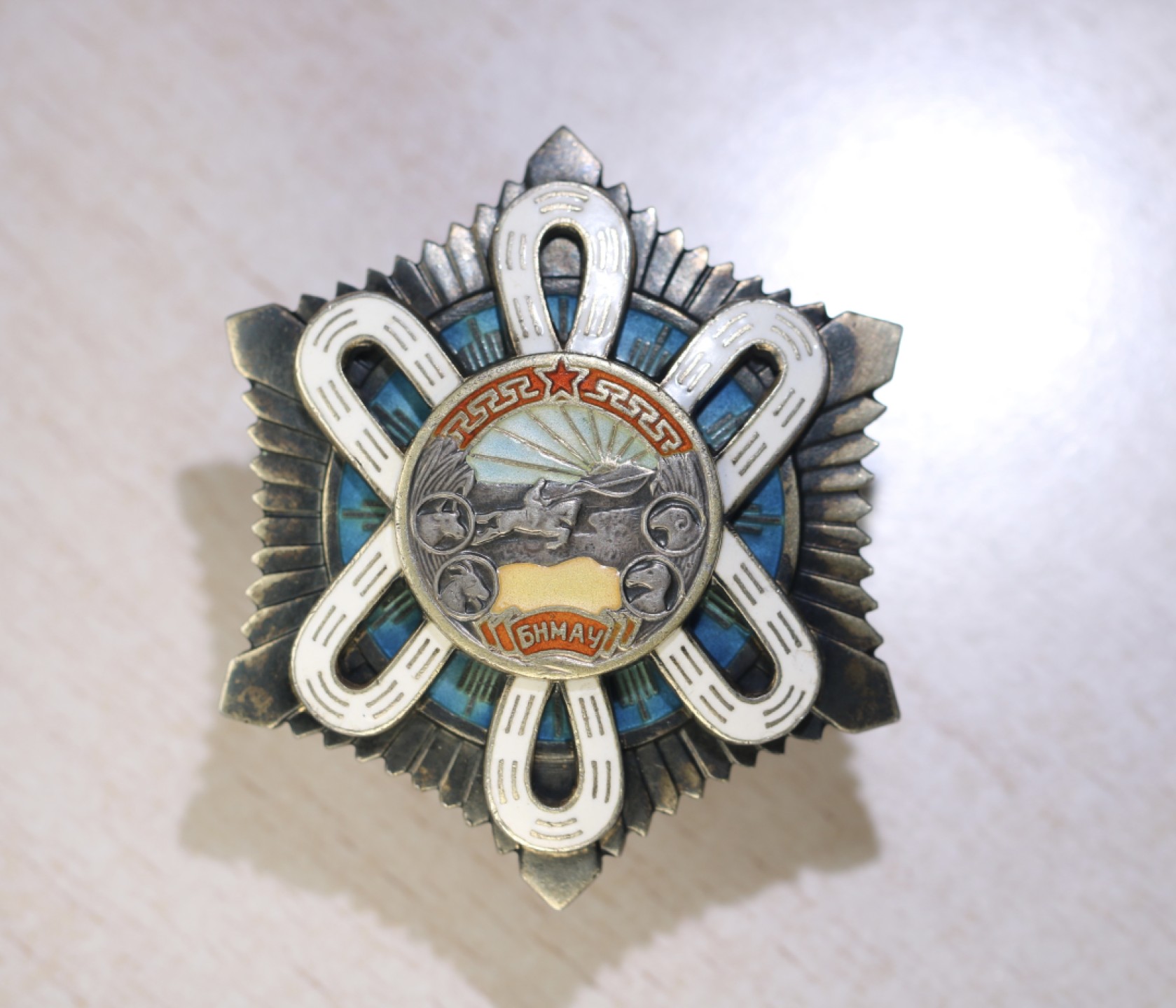 大猫徽章拍卖第223期 蒙古🇲🇳北极星勋章 银轮 好品