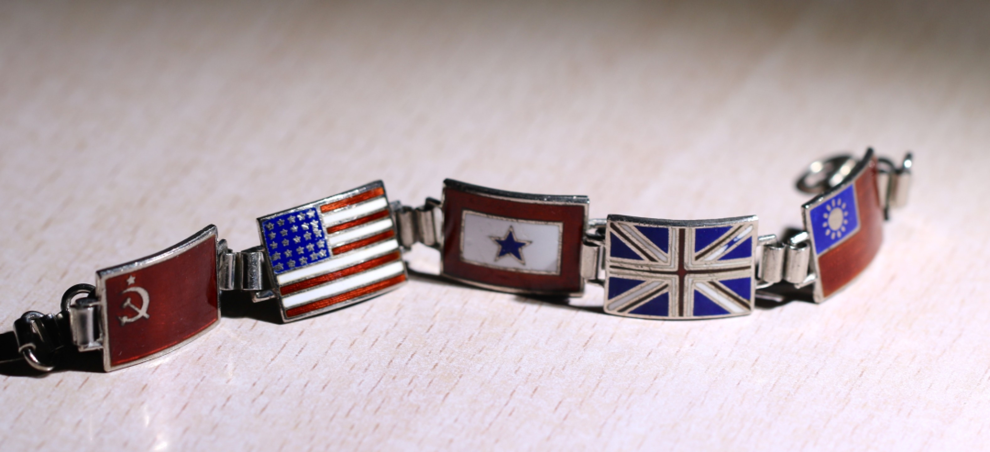 大猫徽章拍卖第223期 四国抗战同盟 银质手链 