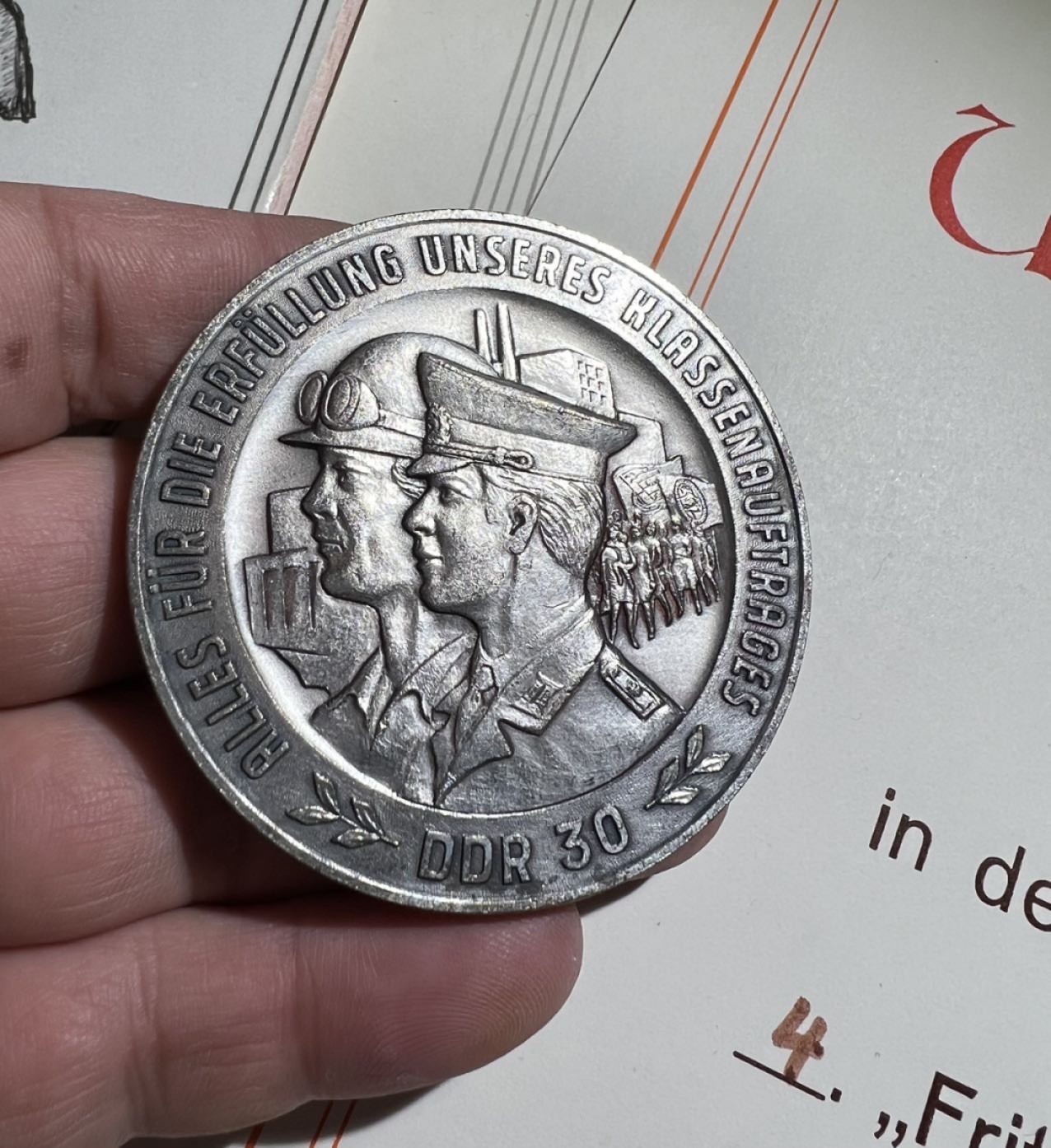 大猫徽章拍卖第223期 民主德国东德内政部人民警察中尉套章