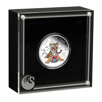 澳大利亚图瓦卢虎宝宝银币 珀斯铸币局生产 限量7150 澳大利亚图瓦卢虎宝宝银币 珀斯铸币局生产 限量7150