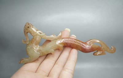 玉石翡翠玛瑙｜拍卖专场 地方玉仿古龙纹笔架