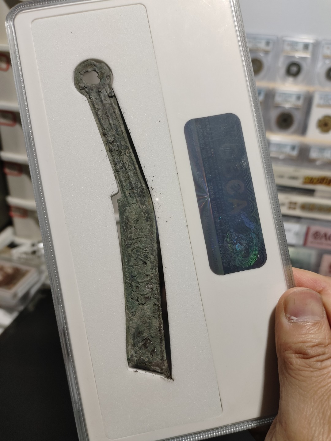 藏币，半圆，古币专场拍 先秦明刀公博评级币三字标版