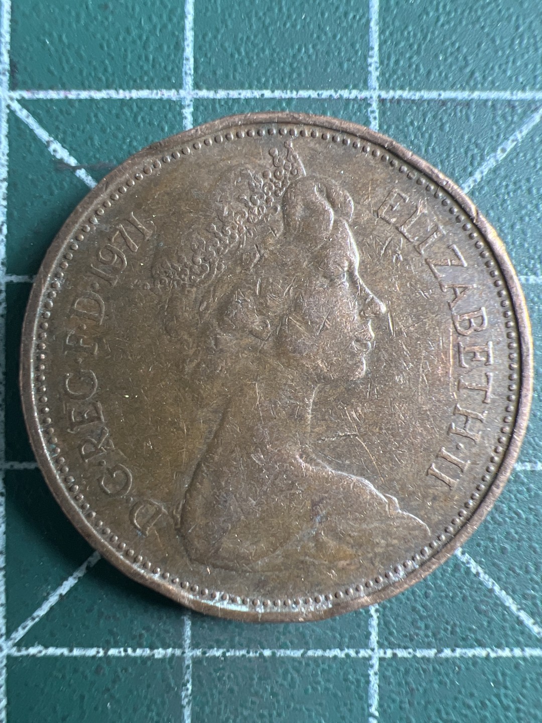 泡泡堂第326期  世界硬币 （无押金，捡漏，全场20包邮，偏远地区除外，接收代拍业务） 2便士1971年